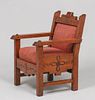 Navajo WPA Hand-Carved New Mexican Armchair c1930s
