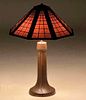Minneapolis Handicraft Guild Ceramic & Hammered Copper Lamp