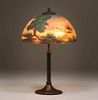 Jefferson Reverse Painted Scenic Lamp c1915