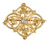 Antique French 18kt. Diamond Brooch
