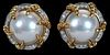 Valentin Magro 18kt. Pearl and Diamond Earclips