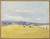 Pat Gardner (1926-2001) Oil on Canvas "Nantucket Pastural Landscape with Cattle"