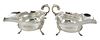Two American Coin Silver Sauce Boats