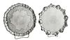 Two Footed English Silver Salvers