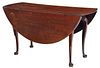 American Queen Anne Mahogany Drop Leaf Table