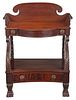 Neoclassical Carved Mahogany Bowfront Washstand