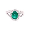 ORIANNE 18k Gold Emerald & Diamond Ring