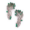 Retro 18K Diamond Emerald EarringÊ