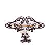 Victorian Low Gold Silver Diamond Pearl Brooch