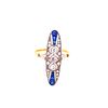 Art Deco Sapphire & Diamonds Ring