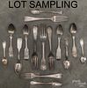American coin silver forks and spoons, to include examples by Hansell, Bailey & Co, O. Reed, etc.