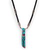 Carl and Irene Clark
(Dine, b. 1952 and b. 1950)
Sterling Silver Necklace, with Micro Mosaic Inlay Pocket Knife PendantLot is located and will ship fr