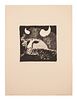 Fritz Scholder
(Luiseno, 1937-2005)
Lot is located and will ship from Denver, Colorado.Buffalo Dancer (from Indians Forever Suite), edition 53/75, 197
