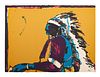 Fritz Scholder
(Luiseno, 1937-2005)
Lot is located and will ship from Denver, Colorado.Indian with Pistoledition 95/150, 1976