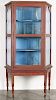Scandinavian painted pine two-part display case, late 19th c., 88 1/2'' h., 47'' w.