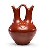 Margaret Tafoya
(Santa Clara, 1904-2001)
Redware Wedding Vase, with Bear PawLot is located and will ship from Cincinnati, Ohio.