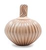 Nancy Youngblood
(Santa Clara, b. 1955)
Ribbed Melon Jar, with Swirl Top Lot is located and will ship from Denver, Colorado.