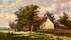 Johan Nicholaas Van Lokhorst Oil, Farm Scene, 1861