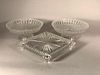 Baccarat Molded Glass Tazza and Two Compotes