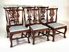 Set of Six Antique English or Irish Chippendale Mahogany Dining Chairs, ca. 1750-75