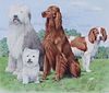 Peter Barrett (B. 1935) "Composite of Dogs"