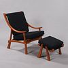 Zen Arc Lounge Chair and Ottoman