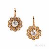 Antique Gold and Diamond Earrings