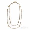 Antique Gold and Pearl Necklace