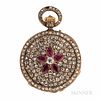 Antique Rossel & Fils 18kt Gold and Diamond Open-face Pocket Watch