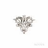 14kt White Gold and Diamond Brooch/Pendant