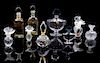 A Collection of Ten Perfume Bottles Height of tallest 6 1/2 inches.