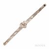 14kt White Gold and Diamond Covered Wristwatch