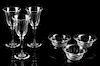 * Two Sets of Steuben Glass Articles Height of goblets 8 inches.