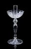 A Murano Glass Candlestick, Rossi Height 12 3/4 inches.
