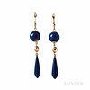 Gold and Lapis Earrings