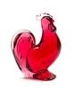 A Baccarat Molded Glass Figure of a Rooster Height 4 1/4 inches.