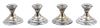 * A Set of Four American Silver Candlesticks, N. S. Co. Height 2 3/4 inches