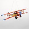 Large Daniel Meyer Hand-Painted Airplane Sculpture