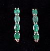 3.54ct Natural Emerald & 18K Yellow Gold Earrings