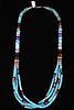 Navajo TR Singer Multi Strand Turquoise Necklace