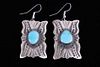 Navajo Sterling & Kingman Turquoise Earrings