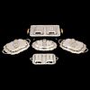 5 Silver Plate Covered Serving Dishes