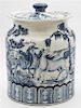A Chinese Ceramic Covered Jar Height 16 inches.