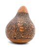 * A Peruvian Gourd Vessel Height 4 1/4 inches.