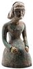 * A Southeast Asian Carved Wood Figure Height 18 1/4 inches.