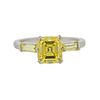 J. E. Caldwell & Co. 2.26ct Vivid Yellow Diamond Platinum Ring 