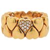 Cartier Diamond Gold Heart Band Ring