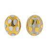 Tiffany & Co Positive Negative Mother of Pearl Inlay Gold Earrings