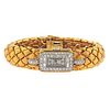 David Webb Diamond Gold Watch Bracelet 