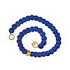 ANGELA CUMMINGS LAPIS AND 18K YELLOW GOLD NECKLACE